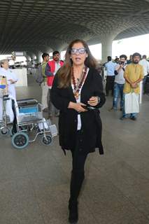Dimple Kapadia spotted at the Mumbai airport