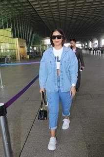 Bhumi Pednekar spotted at the Mumbai airport