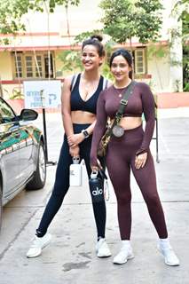 Neha Sharma and Aisha Sharma spotted in Bandra