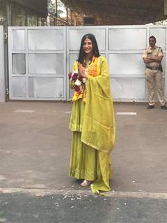 Aahana Kumra snapped at Siddhivinayak temple