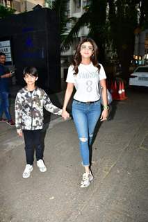 Shilpa Shetty spotted with her son in Bandra 