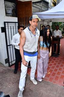 Hrithik Roshan and Saba Azad spotted in Bandra