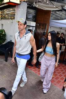 Hrithik Roshan and Saba Azad spotted in Bandra