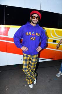 Ranveer Singh promoting Cirkus in Gucci's HA HA HA collection