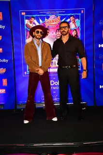 Ranveer Singh and Rohit Shetty spotted at the screening of the trailer of Cirkus and song launch in Dolby Atmos