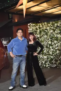 Sajid Nadiadwala, Wardha Khan spotted at Salman Khan's Birthday Bash 