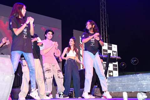 Alaya F, Karan Mehta snapped promoting upcoming film Almost Pyaar With DJ Mohabbat at Mithibai college Kshitij fest