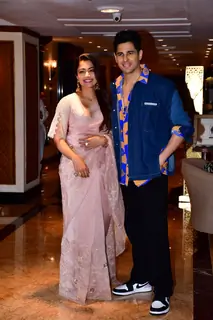 Rashmika Mandanna, Sidharth Malhotra and snapped at trailer launch of Mission Majnu