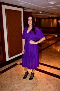 Neha Dhupia snapped at trailer launch of Mission Majnu