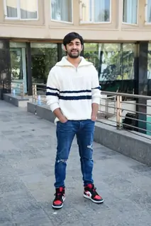 Anuj Saini snapped promoting Gandhi Godse – Ek Yudh at Novotel, Juhu