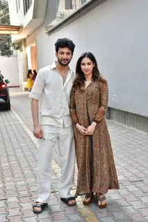 Rohit Saraf, Pashmina Roshan snapped at Ramesh S Taurani’s house