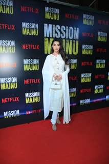 Nora Fatehi looked lovely in a white ethnic set at the screening of Mission Majnu