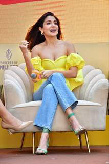 Anushka Sharma attends a Slurrp Farm event at Taj Lends End in Bandra