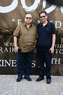 Rajkumar Santoshi, Vashu Bhagnani snapped at song launch event of Gandhi Godse – Ek Yudh