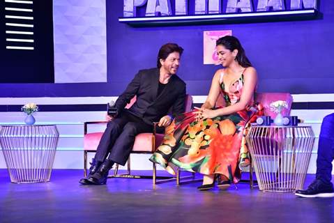 Shah Rukh Khan, Deepika Padukone attend the press conference on the success of Pathaan