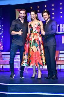 Shah Rukh Khan, Deepika Padukone, John Abraham attend the press conference on the success of Pathaan