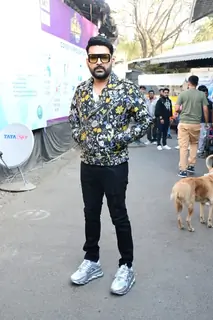 Kapil Sharma snapped on the set of The Kapil Sharma Show 