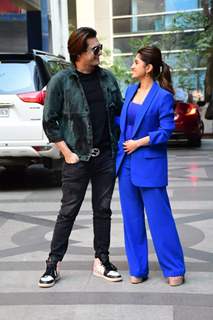 Mohsin Khan and Nidhi Shah snapped promoting their upcoming song Kuch Toh Zaroor Hai