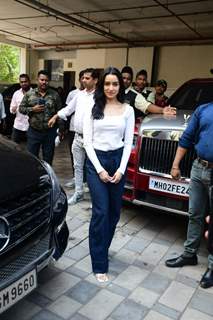 Shraddha Kapoor snapped promoting her upcoming film Tu Jhoothi Main Makkar in the city 