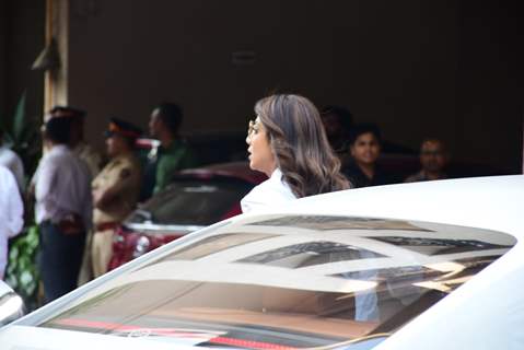 Shilpa Shetty snapped Satish Kaushik's funeral