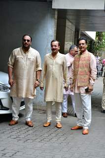 Zeeshan Siddique, Baba Siddique attending Alaana Panday and Deane Panday Mehendi Ceremony 