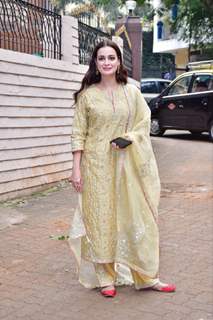 Dia Mirza snapped at the Alanna Panday sangeet ceremony