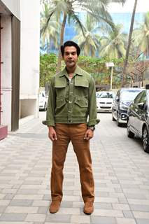 Rajkummar Rao snapped promoting their upcoming film Bheed at T-Series office in Andheri 