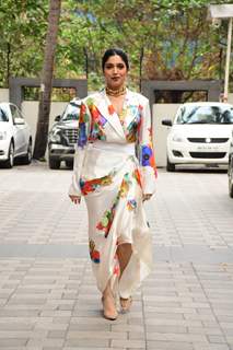 Bhumi Pednekar snapped promoting their upcoming film Bheed at T-Series office in Andheri 