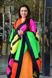 Rani Mukerji snapped promoting her film Mrs Chatterjee Vs Norway in Juhu