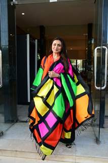 Rani Mukerji snapped promoting her film Mrs Chatterjee Vs Norway in Juhu