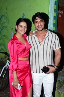 Priyanka Chahar Choudhary, Ankit Gupta snapped in Juhu 