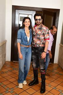 Jeet and Susmita Chatterjee snapped promoting their upcoming film Chengiz