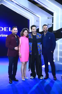 Krishna D.K, Varun Dhawan, Raj Nidimoru attend the premiere of Citadel 
