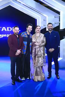 Krishna D.K, Varun Dhawan, Raj Nidimoru, Rekha attend the premiere of Citadel