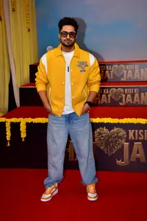 Jassi Gill snapped at the trailer launch of Kisi Ka Bhai Kisi Ki Jaan