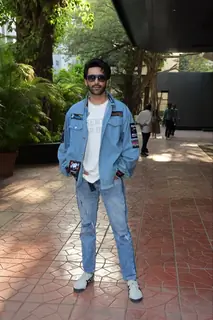 Nandish Singh Sandhu snapped promoting webseries Jubilee in Bandra