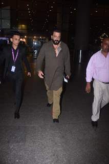 Sunil Dutt snapped at the airport 