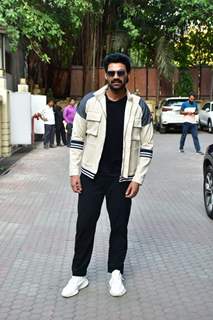 Sreenivas Bellamkonda snapped promoting upcoming film Chatrapati in the city 