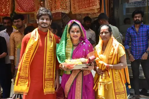 Archana Gautam snapped at Mumba Devi to seek blessings 