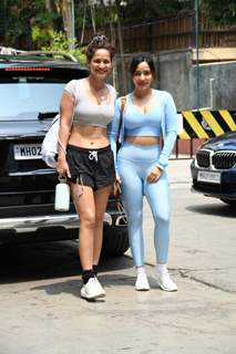 Aisha Sharma and Neha Sharma snapped in Bandra 