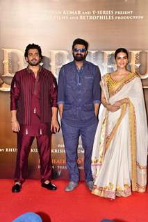 Sunny Singh, Prabhas, Kriti Sanon snapped at the trailer launch of Adipurush