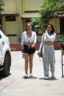 Aisha Sharma and Neha Sharma snapped in Bandra 