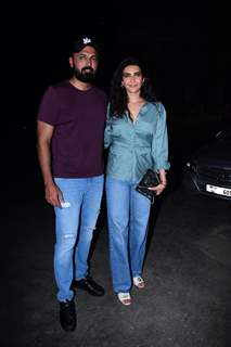 Karishma Tanna snapped with her hubby Varun Bangera snapped in Bandra 