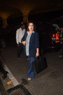 Farah Khan snapped at the Mumbai airport