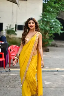 Shilpa Shetty clicked on the set of India's Got Talent 