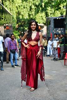 Gayatri Bhardwaj snapped promoting upcoming film Tiger Nageswara Rao on the sets of India’s Got Talent 