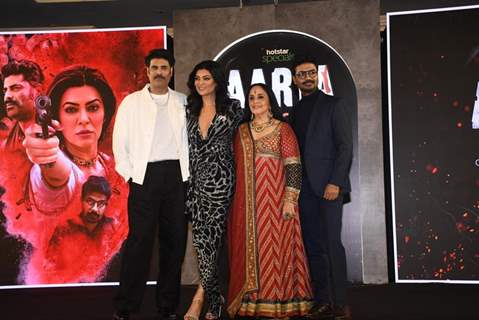 Sushmita Sen, Ila Arun, Vikas Kumar and  Sikandar Kher snapped at the trailer launch of Aarya 3 