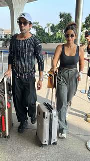 Rajkumaar Rao and Patralekhaa snapped at the Mumbai airport 