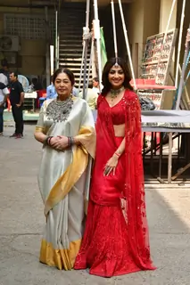 Shilpa Shetty and Kirron Kher snapped on the set of India's Got Talent