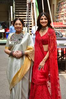 Shilpa Shetty and Kirron Kher snapped on the set of India's Got Talent